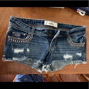 Hollister Embellished Jean Shorts